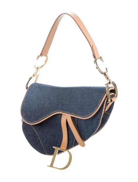 dior leather saddle|christian dior denim saddle bag.